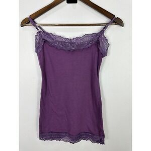 Vintage Y2K Mandee Purple Lace Tank Top Cami Small Layering Fairy Whimsigoth